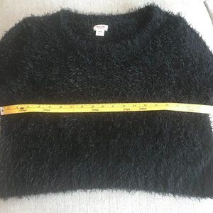 Black Shag Crop Sweater